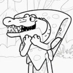 coloriage Quesadilla Crocodila pour bebe a imprimer
