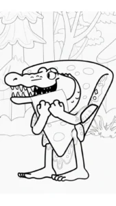 coloriage Quesadilla Crocodila pour bebe a imprimer