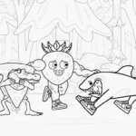 coloriage Quesadilla Crocodila à imprimer pour enfant de 2 ans
