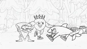 coloriage Quesadilla Crocodila à imprimer pour enfant de 2 ans