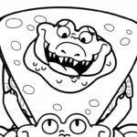 coloriage Quesadilla Crocodila à imprimer gratuitement pdf
