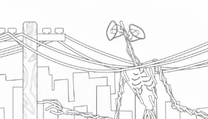 coloriage Siren Head pour enfants à télécharger