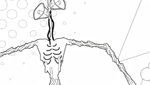 coloriage Siren Head educatif pour enfant
