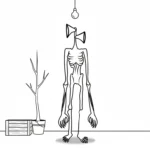 coloriage Siren Head gratuit en ligne