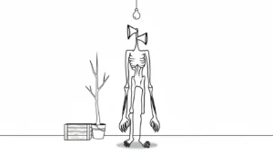 coloriage Siren Head gratuit en ligne