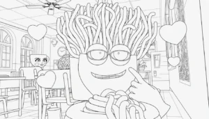 coloriage Spaghetti Toilette a colorier en ligne