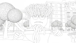 coloriage Spaghetti Toilette pour enfant de 7 ans