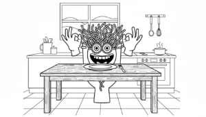 coloriage Spaghetti Toilette en ligne pour enfant