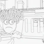 coloriage Spaghetti Toilette pour enfant de à imprimer