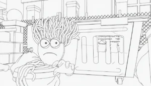 coloriage Spaghetti Toilette pour enfant de à imprimer