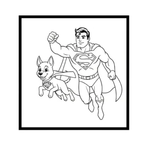 imprimer coloriage Superman updated gratuit