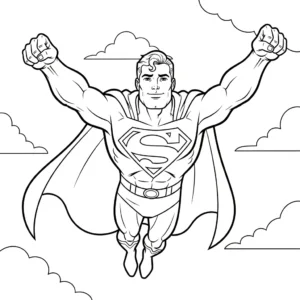 coloriage Superman updated pour enfant de 3 ans