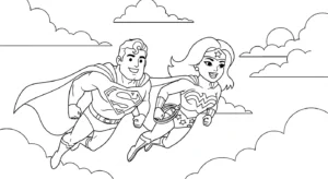 imprimer coloriage Superman updated gratuit