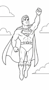 image de coloriage Superman updated pour enfant