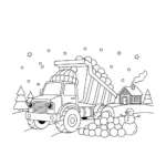imprimer coloriage Tombereau
