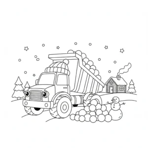 imprimer coloriage Tombereau