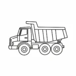 coloriage Tombereau à imprimer pour enfant de 4 ans