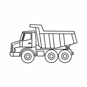 coloriage Tombereau à imprimer pour enfant de 4 ans