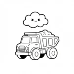 coloriage Tombereau pour enfant de 7 ans