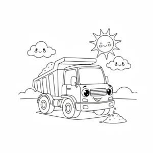 imprimer coloriage Tombereau