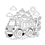 coloriage Tombereau pour enfant
