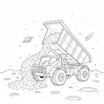 coloriage Tombereau gratuit en ligne