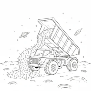 coloriage Tombereau gratuit en ligne