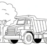image de coloriage Tombereau pour enfant