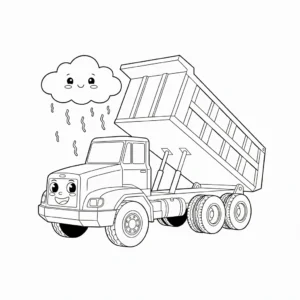 coloriage Tombereau pour enfant gratuit