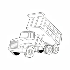 coloriage Tombereau pour enfant de 5 ans