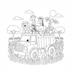 coloriage Tombereau en ligne