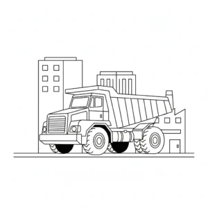 coloriage Tombereau gratuit
