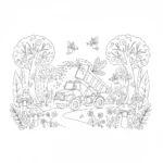 coloriage Tombereau en ligne pour enfant
