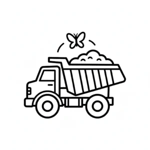 coloriage Tombereau pour enfant gratuit