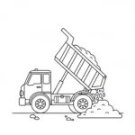 coloriage Tombereau à imprimer pdf