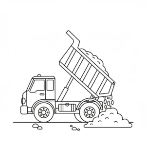 coloriage Tombereau à imprimer pdf