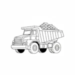 coloriage Tombereau et decoupage a imprimer gratuit