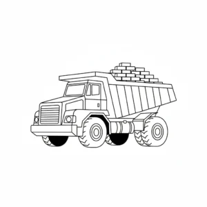 coloriage Tombereau et decoupage a imprimer gratuit