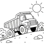 image de coloriage Tombereau pour enfant