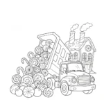 coloriage Tombereau à imprimer pour enfants