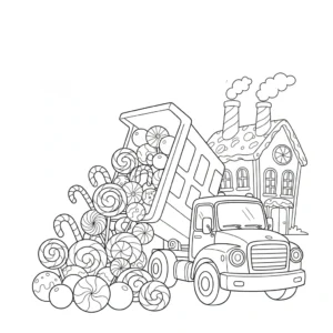 coloriage Tombereau à imprimer pour enfants