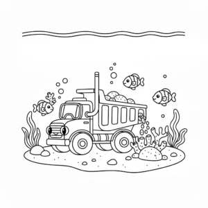 coloriage Tombereau à imprimer pdf gratuit