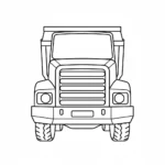 coloriage Tombereau pour enfants à imprimer