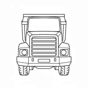 coloriage Tombereau pour enfants à imprimer