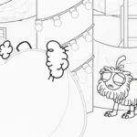 coloriage Yarnaby pour enfant de 2 ans