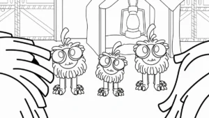 coloriage Yarnaby pour primaire