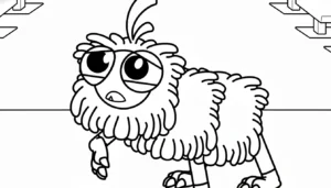coloriage Yarnaby pour enfant de 7 ans