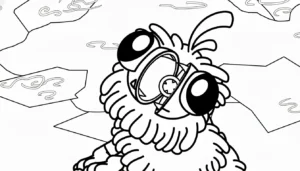 coloriage Yarnaby à imprimer pour enfant de 8 ans