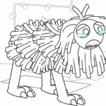 coloriage Yarnaby à imprimer pour enfant de 3 ans