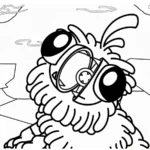 coloriage Yarnaby à imprimer pour enfant de 2 ans
